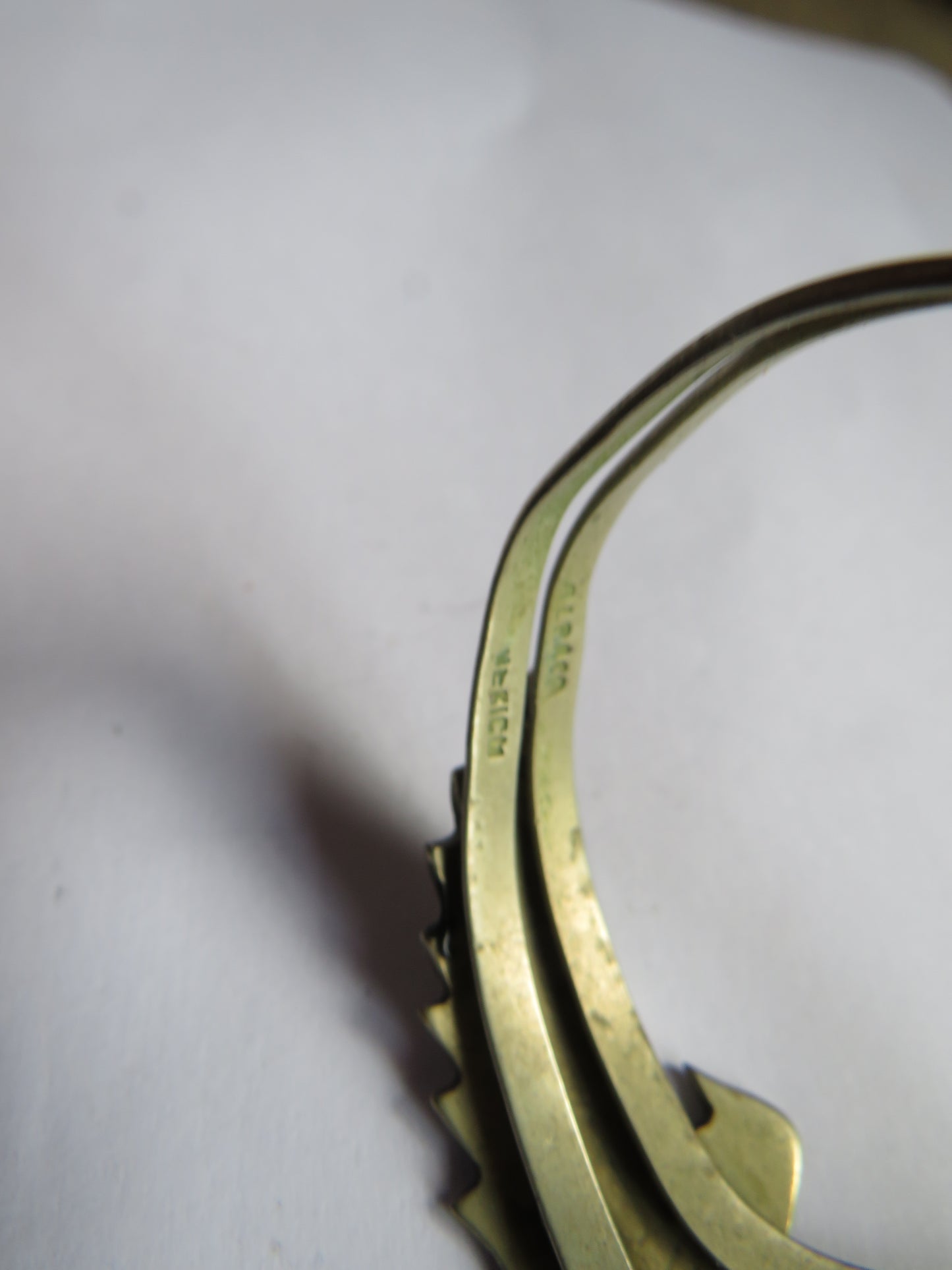 Vintage Ladies Alpaca Mexico Eagle Bangle