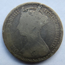 Load image into Gallery viewer, 1885 Queen Victoria Silver Gothic Florin Coin - Great Britain
