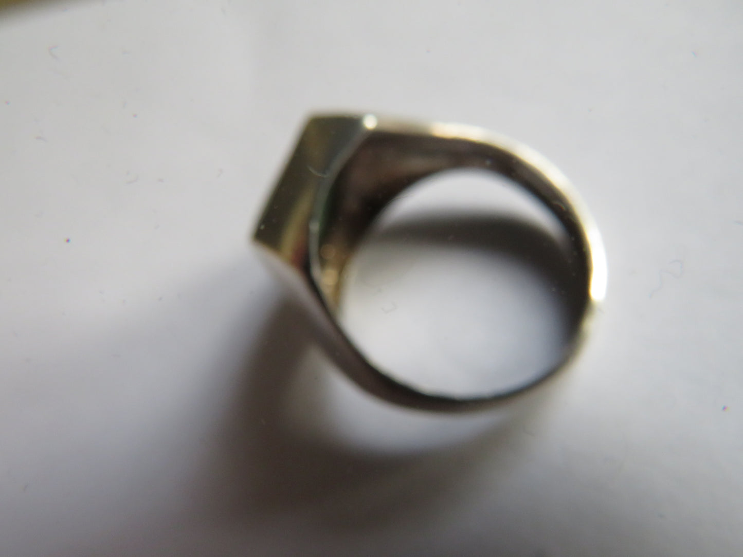 Vintage Ladies Sterling Silver & Green Stone Ring - UK Size P