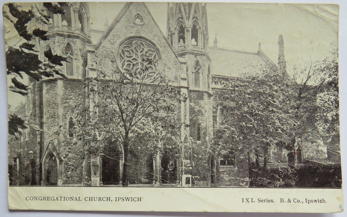 Vintage Postcard of Congregational Church, Ipswich