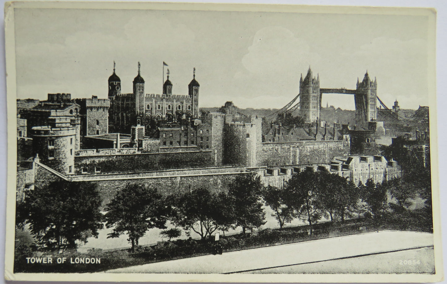 Vintage Postcard of Tower of London