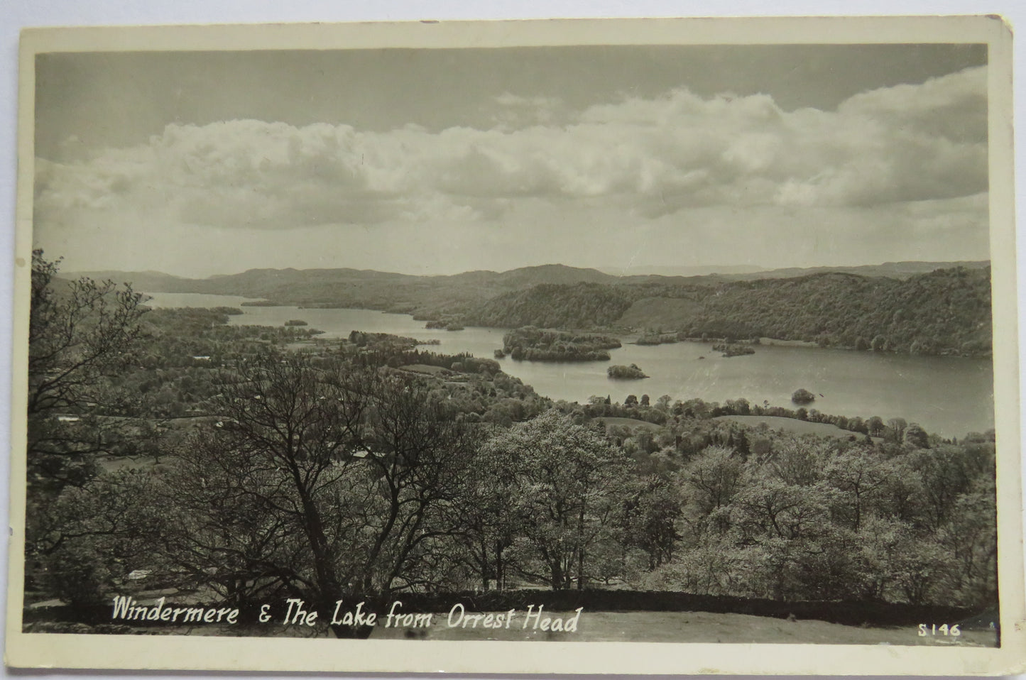 Vintage Postcard of Windermere & The Lake from Orrest Head, 1953