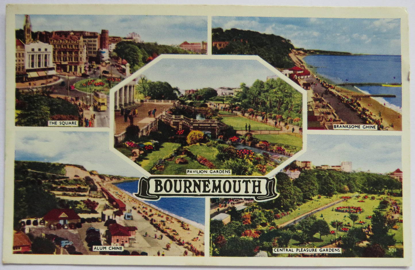 Vintage Postcard of Bournemouth, Multiview Postcard