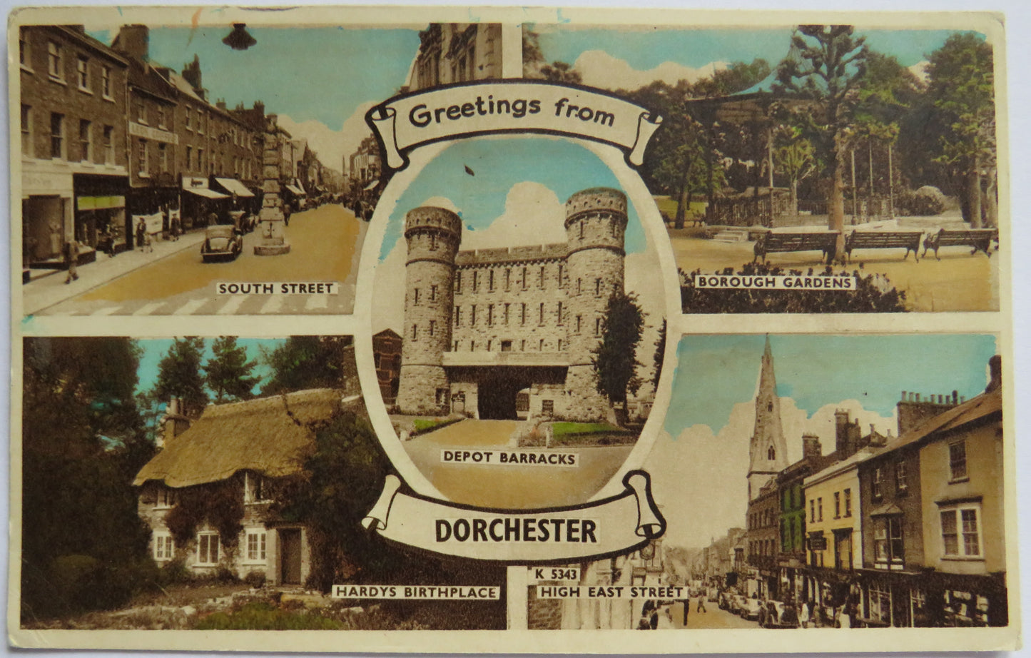 Vintage Postcard of Greetings from Dorchester, Multiview Postcard
