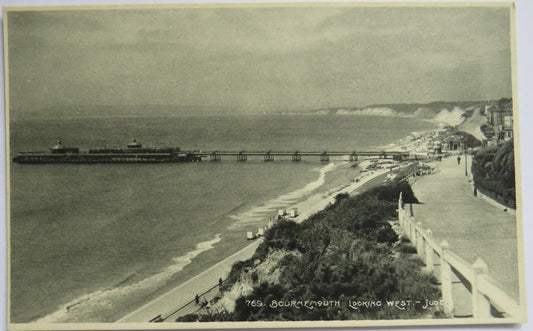 Vintage Postcard of Bournmouth Looking West