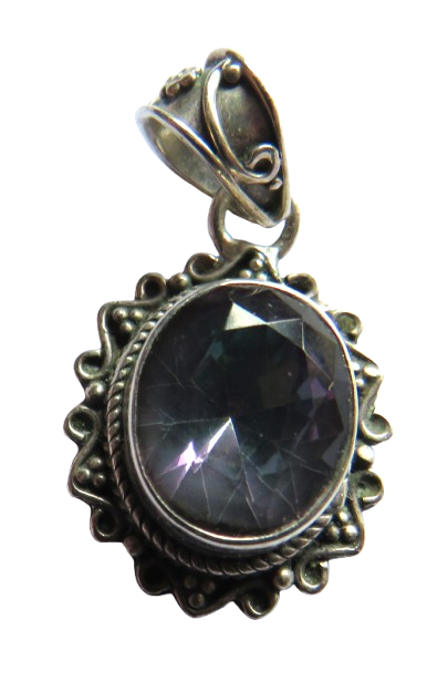 Vintage Ladies Silver Decorative Pendant