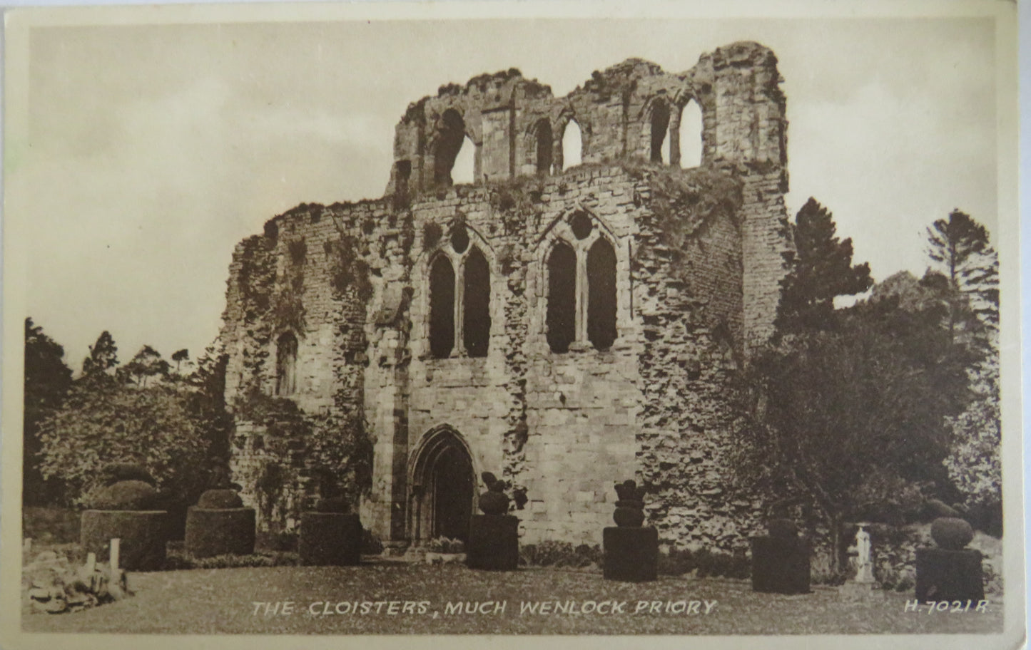 Vintage Postcard Of The Cloisters, Much Wenlock Priory