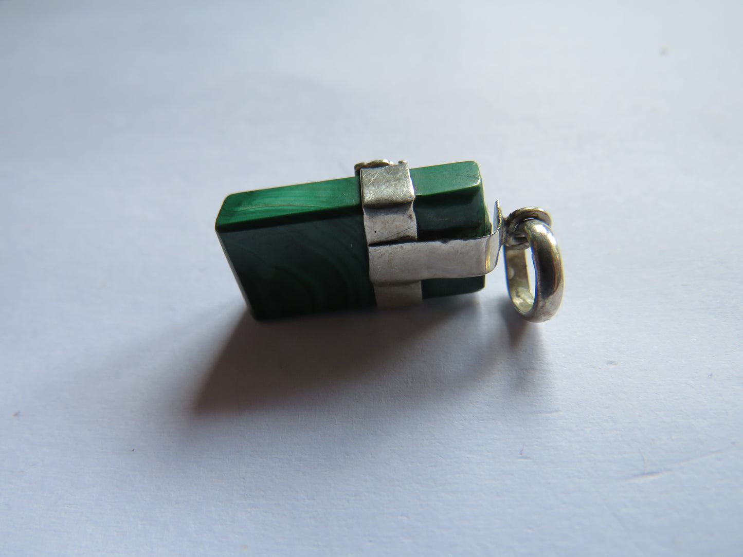 Vintage Silver & Malachite Pendant