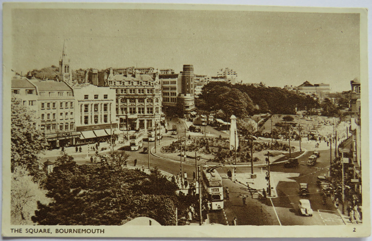 Vintage Postcard of The Square, Bournemouth