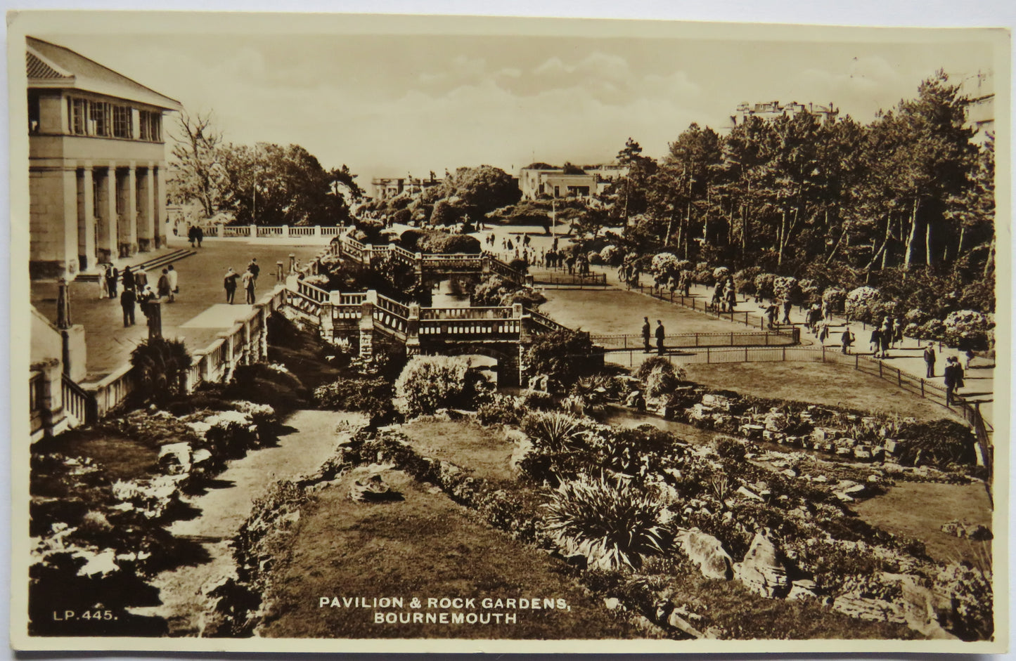 Vintage Postcard of Pavilion & Rock Gardens, Bournemouth, 1950