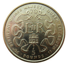 Load image into Gallery viewer, 1996 Queen Elizabeth II 70th Birthday Gibraltar £5 Coin
