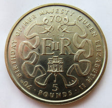 Load image into Gallery viewer, 1996 Queen Elizabeth II 70th Birthday Gibraltar £5 Coin
