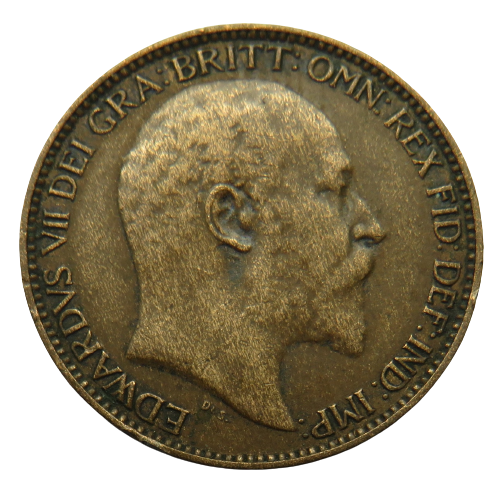 1909 King Edward VII Farthing Coin - Great Britain