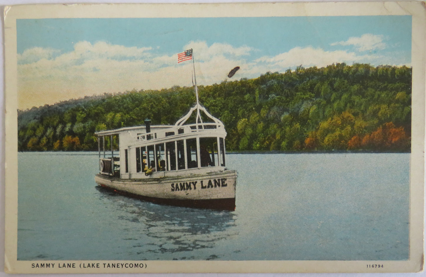 Vintage Postcard Of Sammy Lane (Lake Taneycomo) 1934