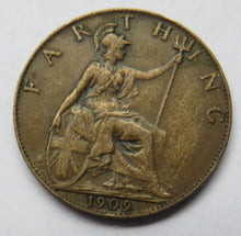 Load image into Gallery viewer, 1909 King Edward VII Farthing Coin - Great Britain
