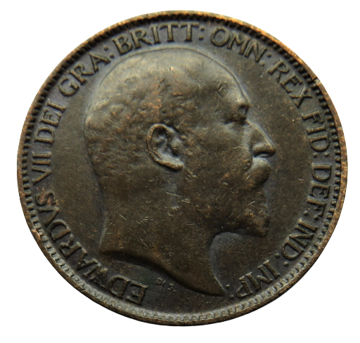 1906 King Edward VII Farthing Coin - Great Britain