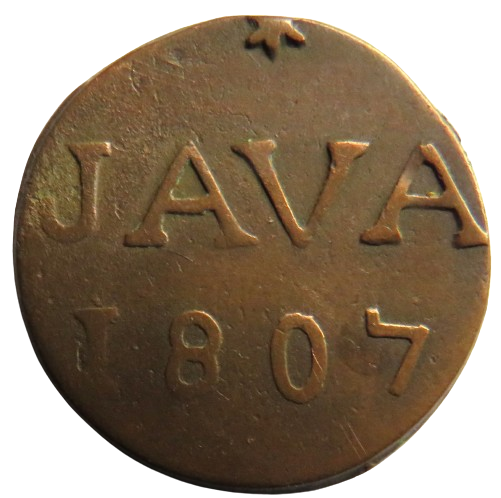 1807 Netherlands East Indies Java One Duit Coin