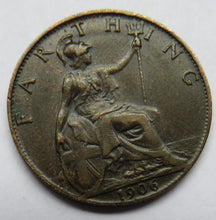 Load image into Gallery viewer, 1906 King Edward VII Farthing Coin - Great Britain
