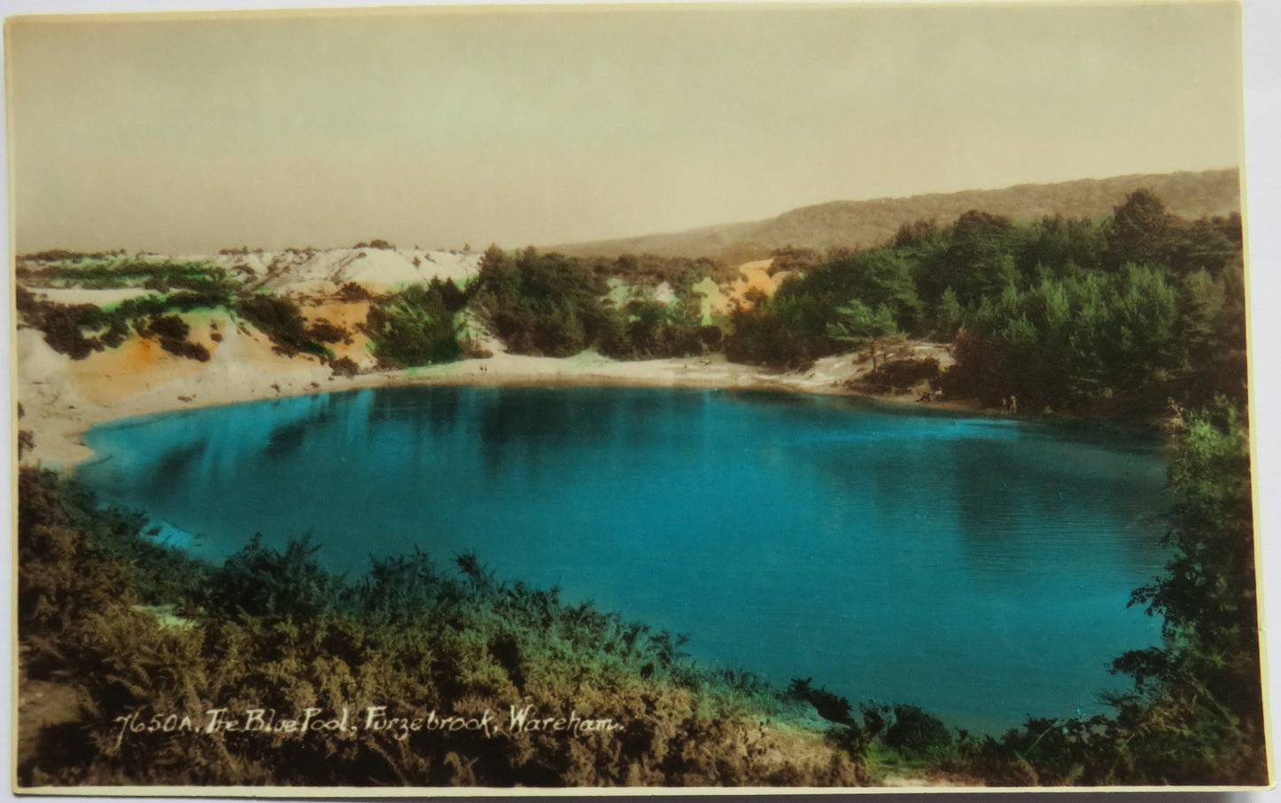 Vintage Postcard of The Blue Pool, Furzebrook, Wareham