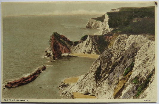 Vintage Postcard of Cliffs at Lulworth