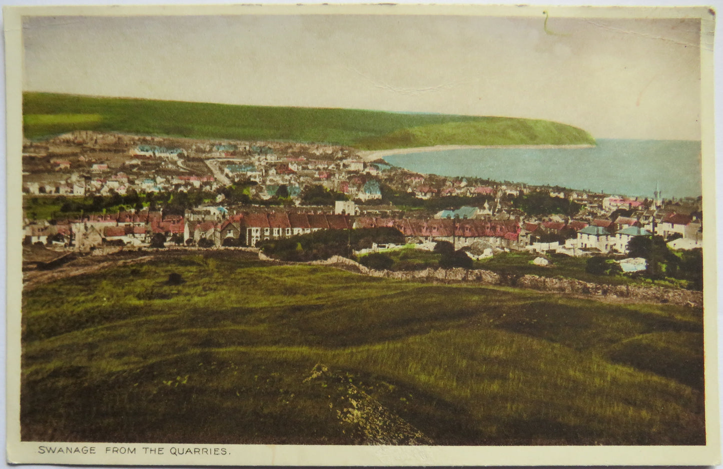 Vintage Postcard of Swanage from the Quarries