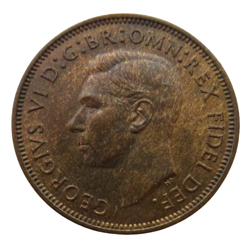 1952 King George VI Halfpenny Coin - Great Britain