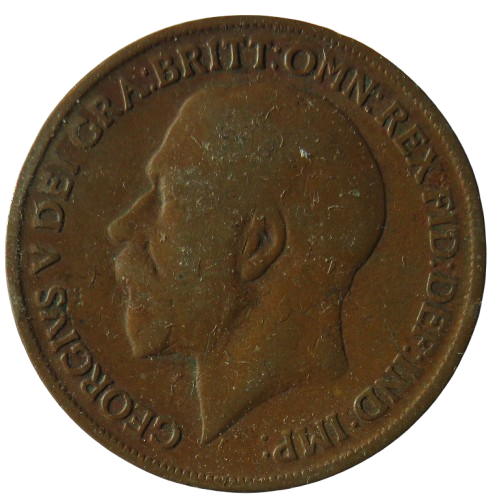 1918-KN King George V One Penny Coin - Great Britain