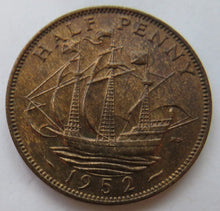 Load image into Gallery viewer, 1952 King George VI Halfpenny Coin - Great Britain
