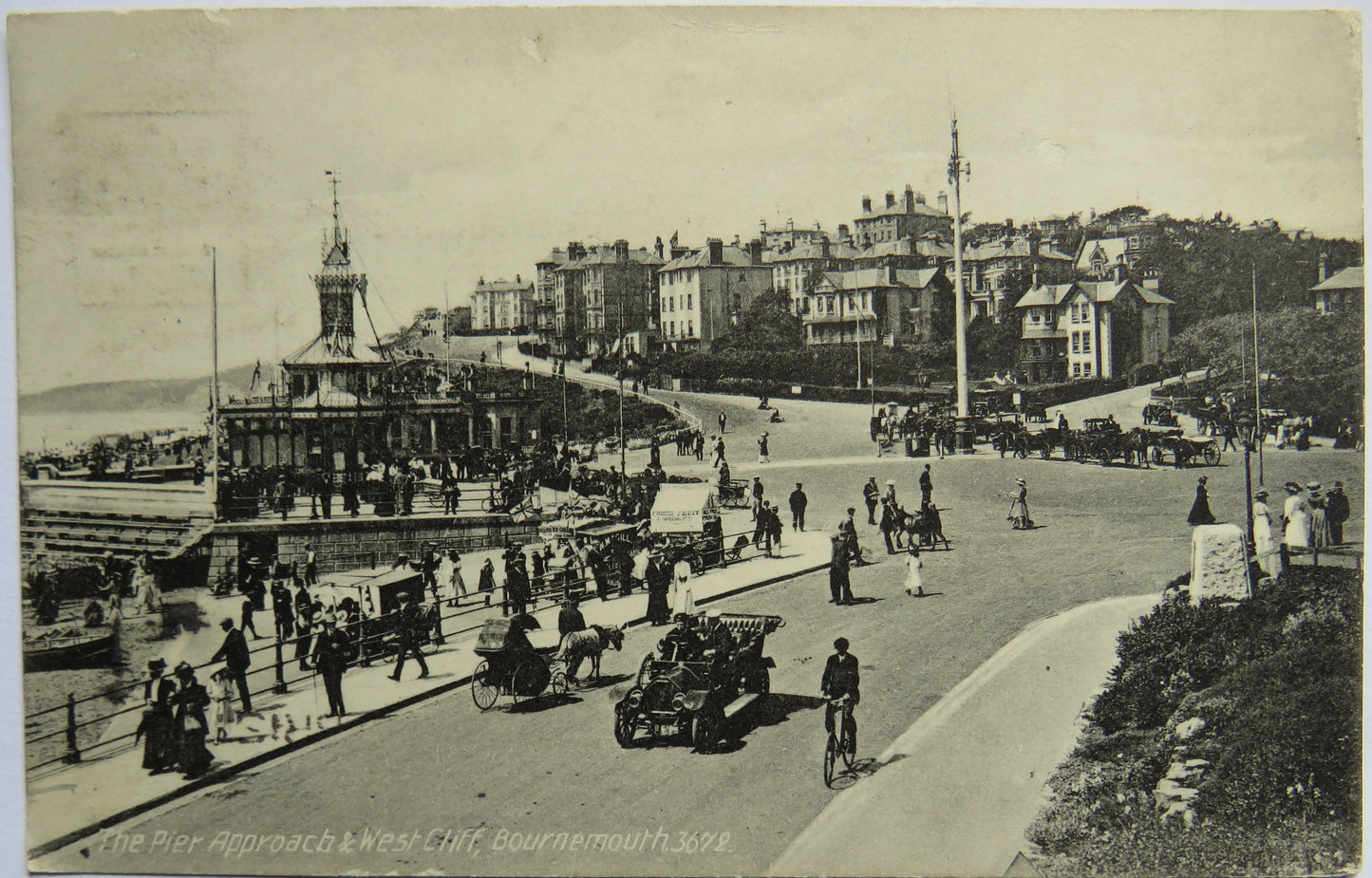 Vintage Postcard of the Prier Approach & West Cliff, Bournemouth