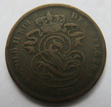 Load image into Gallery viewer, 1870 Belgium 2 Centimes Coin
