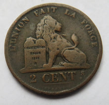 Load image into Gallery viewer, 1870 Belgium 2 Centimes Coin
