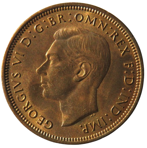 1942 King George VI Halfpenny Coin Unc - Great Britain