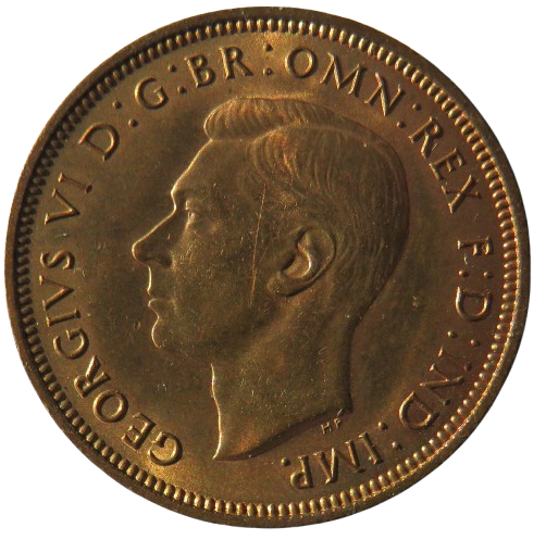 1942 King George VI Halfpenny Coin Unc - Great Britain