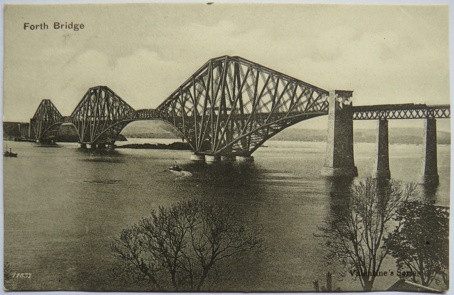 Vintage Postcard of the Forth Bridge, Edinburgh