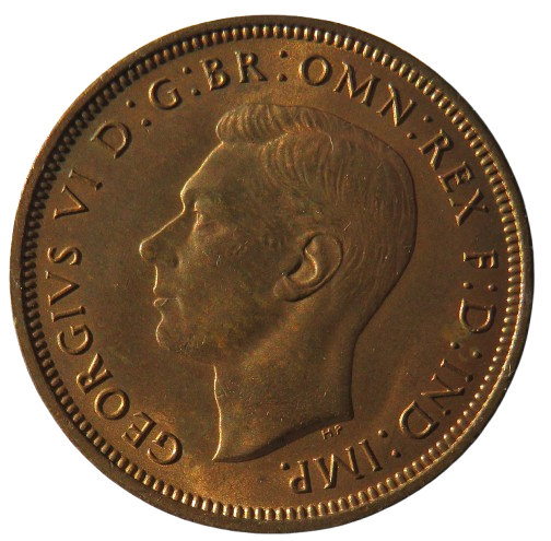1942 King George VI Halfpenny Coin Unc - Great Britain