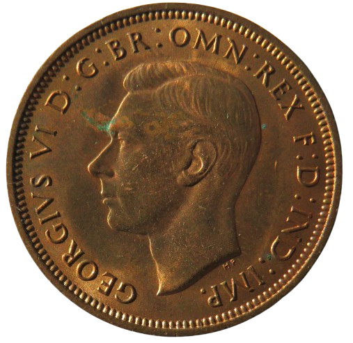 1942 King George VI Halfpenny Coin Unc - Great Britain