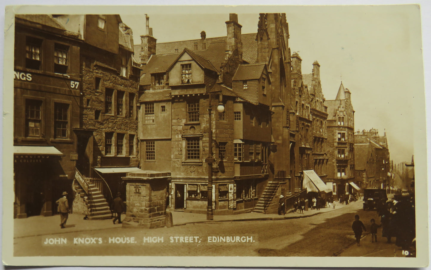 Vintage Postcard of John Knox's House, High Street, Edinburgh, 1937
