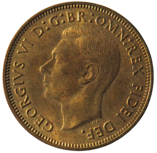 1952 King George VI Halfpenny Coin Unc - Great Britain
