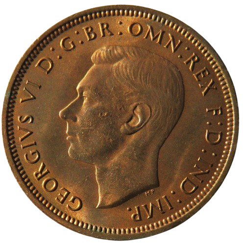 1942 King George VI Halfpenny Coin Unc - Great Britain