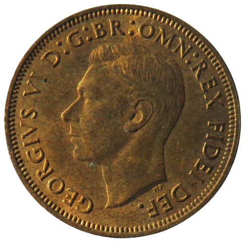 1952 King George VI Halfpenny Coin Unc - Great Britain