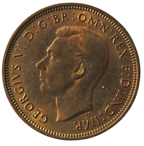1942 King George VI Halfpenny Coin Unc - Great Britain