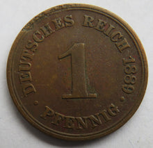 Load image into Gallery viewer, 1889-A Germany One Pfennig Coin
