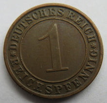 Load image into Gallery viewer, 1925-J Germany Weimar Republic One Reichspfennig Coin
