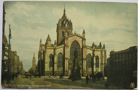 Vintage Postcard of St. GIles Cathedral, Edinburgh
