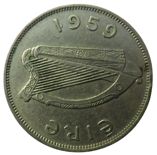 1959 Ireland Eire Halfcrown Coin