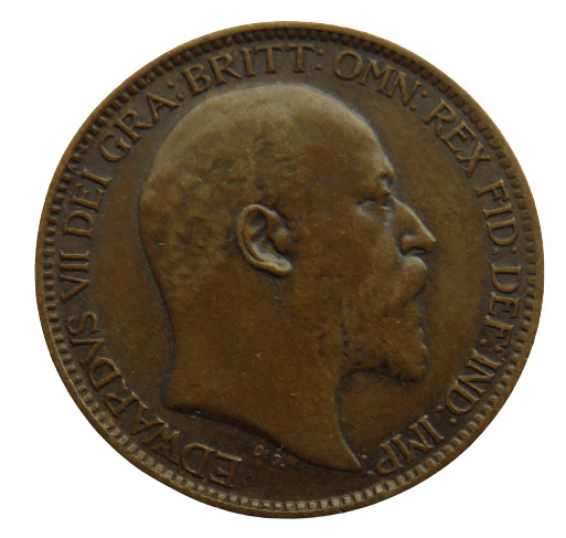 1906 King Edward VII Farthing Coin - Great Britain