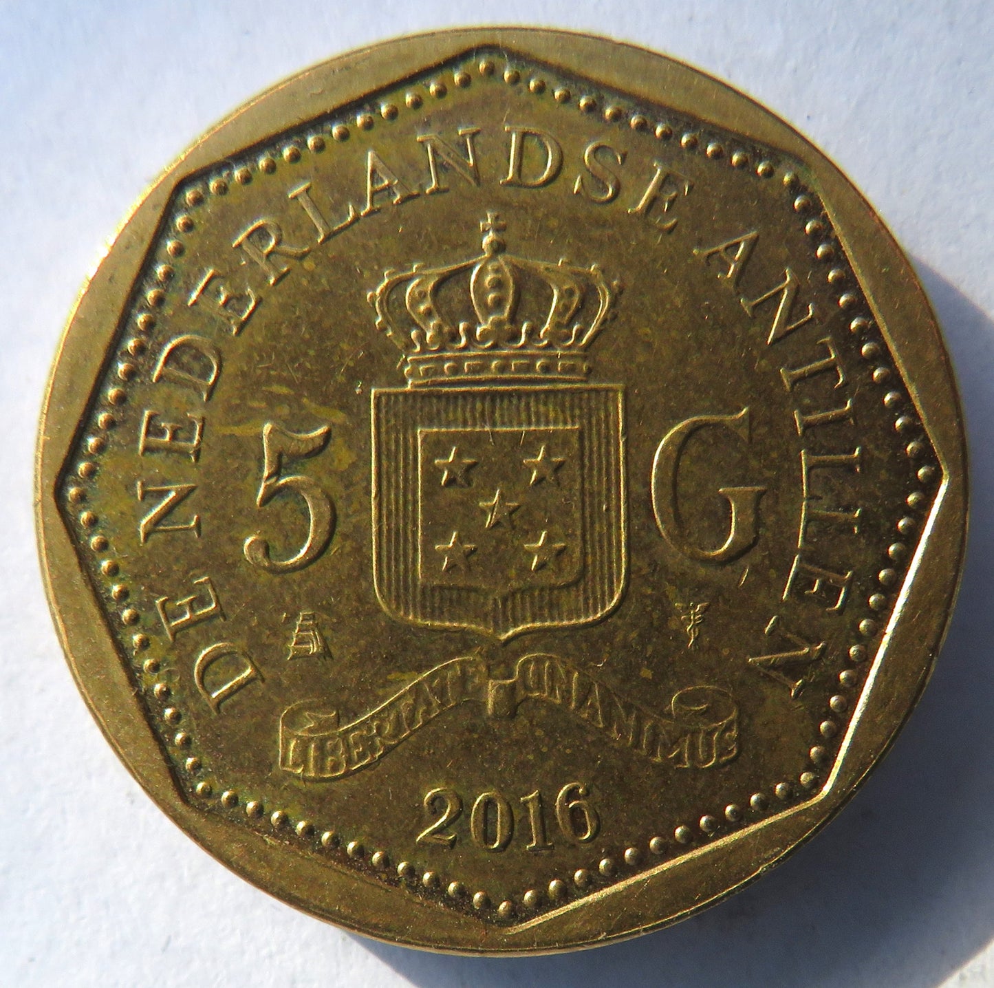 2016 Netherlands Antilles 5 Gulden Coin