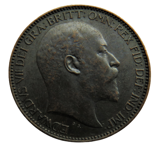 1909 King Edward VII Farthing Coin - Great Britain