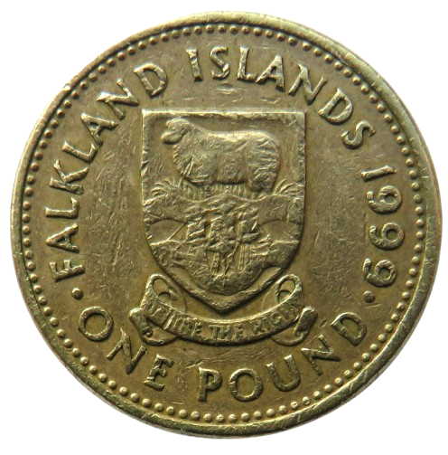 1999 Queen Elizabeth II Falkland Islands £1 One Pound Coin