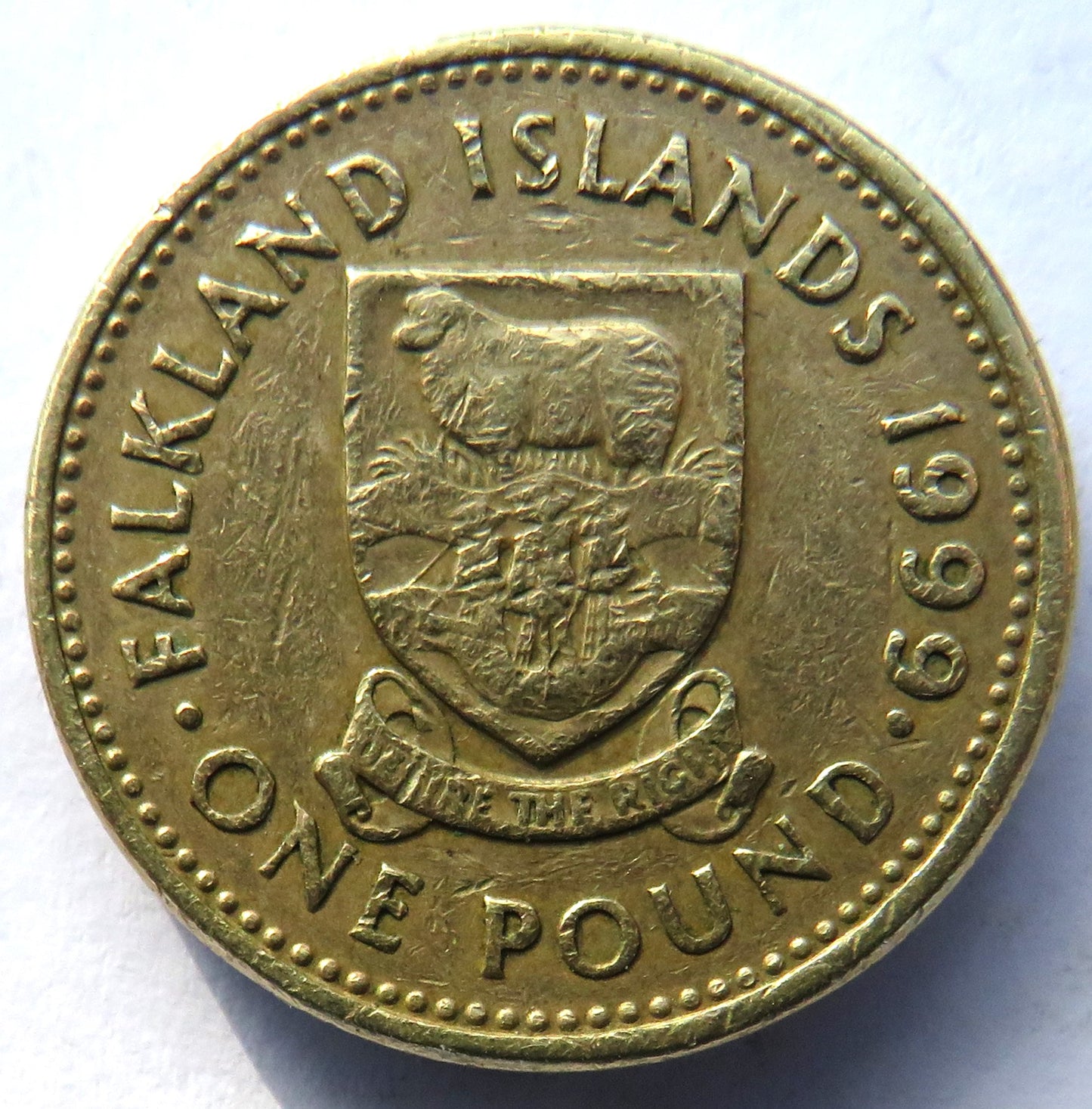 1999 Queen Elizabeth II Falkland Islands £1 One Pound Coin